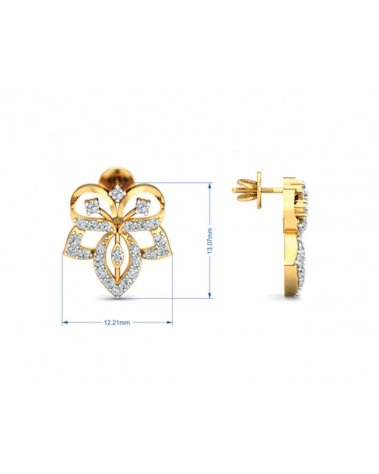 Ruhi Diamond Earrings in Gold Ruhi Diamond Earrings in Gold