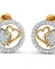 Samra Diamond Heart Earrings in Gold Samra Diamond Heart Earrings in Gold