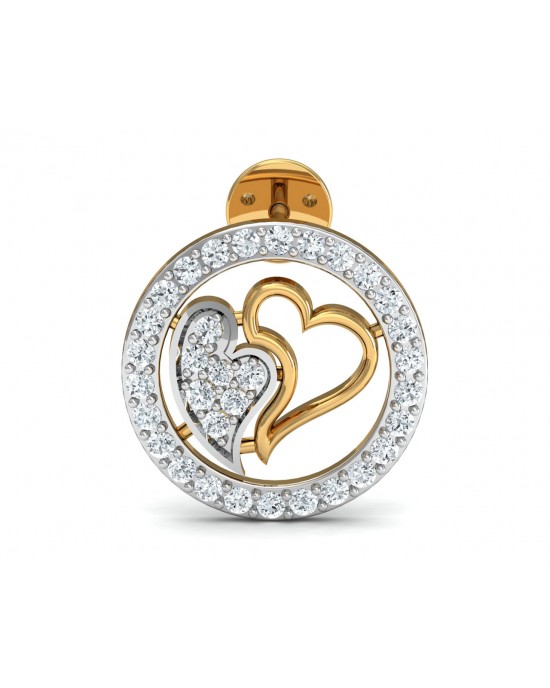 Samra Diamond Heart Earrings in Gold Samra Diamond Heart Earrings in Gold