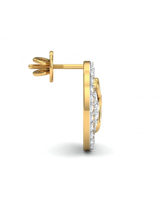 Samra Diamond Heart Earrings in Gold Samra Diamond Heart Earrings in Gold