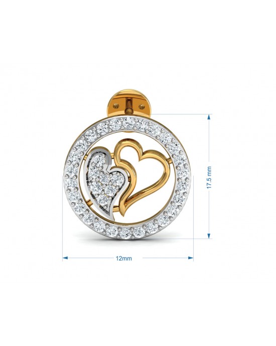 Samra Diamond Heart Earrings in Gold Samra Diamond Heart Earrings in Gold