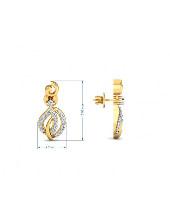 Tisha Diamond Earrings in Gold Tisha Diamond Earrings in Gold