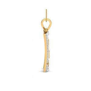 Sabina Diamond Pendant in Gold