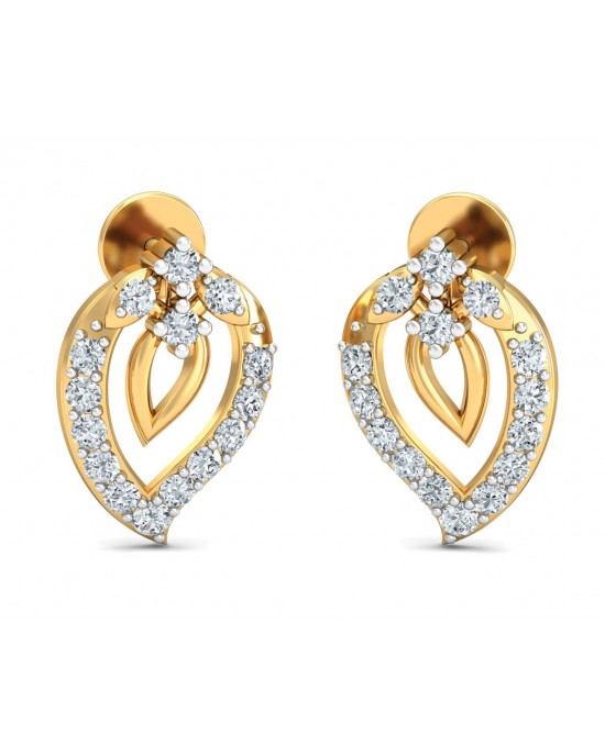 Heva Daily wear diamond earrings in 14k hallmarked gold Heva Daily wear diamond earrings in 14k hallmarked gold
