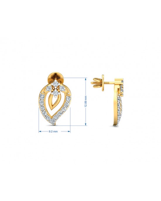 Heva Daily wear diamond earrings in 14k hallmarked gold Heva Daily wear diamond earrings in 14k hallmarked gold