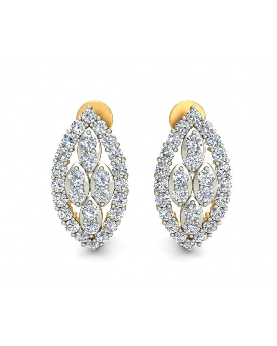 Fay Diamond Earrings Half Bali in 14k hallmarked Gold Fay Diamond Earrings Half Bali in 14k hallmarked Gold