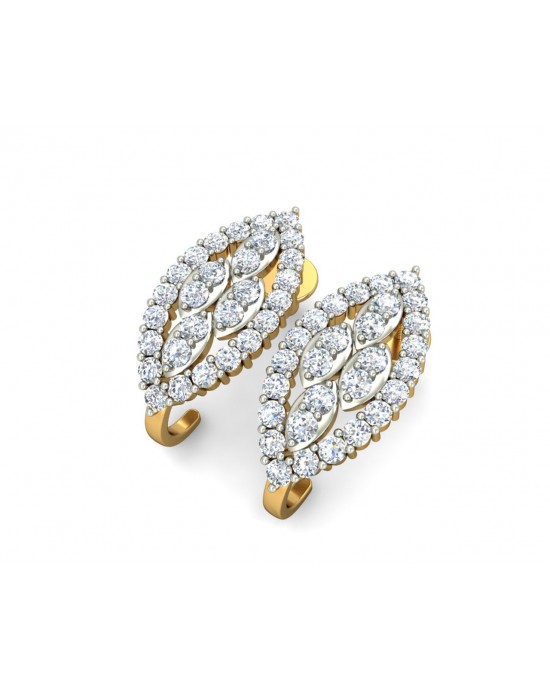 Fay Diamond Earrings Half Bali in 14k hallmarked Gold Fay Diamond Earrings Half Bali in 14k hallmarked Gold