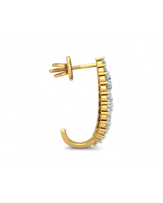 Fay Diamond Earrings Half Bali in 14k hallmarked Gold Fay Diamond Earrings Half Bali in 14k hallmarked Gold