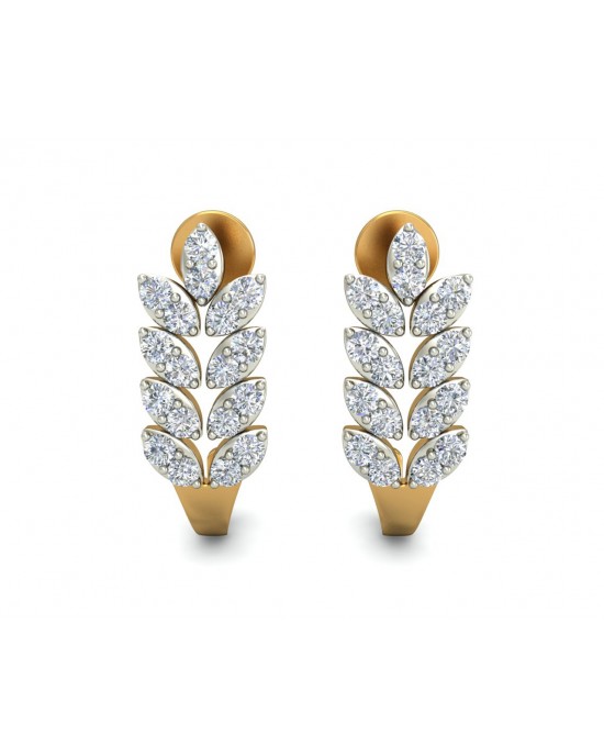 Hayley Diamond Hoop earrings in Gold Hayley Diamond Hoop earrings in Gold