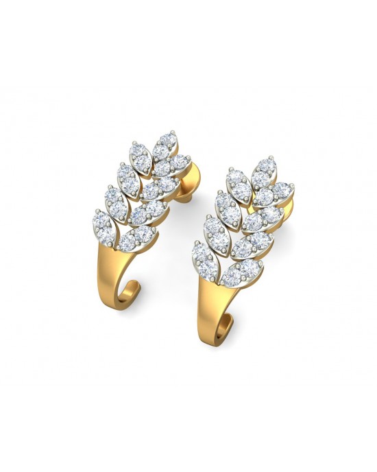 Hayley Diamond Hoop earrings in Gold Hayley Diamond Hoop earrings in Gold
