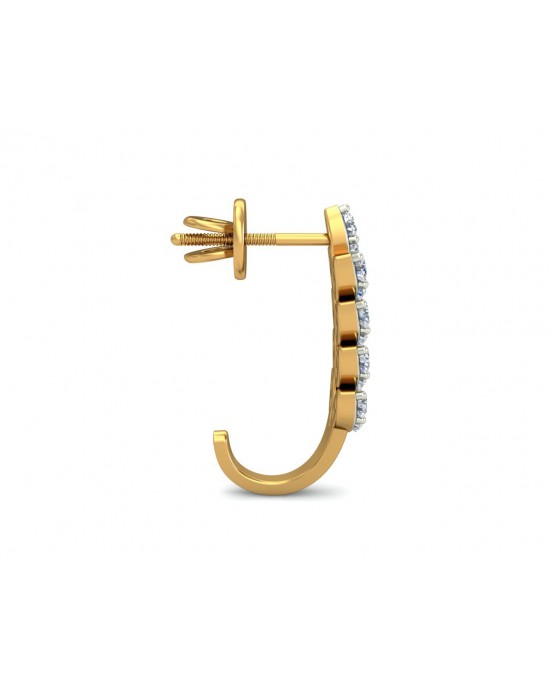 Hayley Diamond Hoop earrings in Gold Hayley Diamond Hoop earrings in Gold