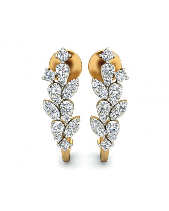 Femi Diamond Half Bali earrings in gold Femi Diamond Half Bali earrings in gold