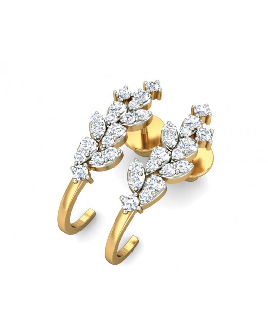 Femi Diamond Half Bali earrings in gold Femi Diamond Half Bali earrings in gold
