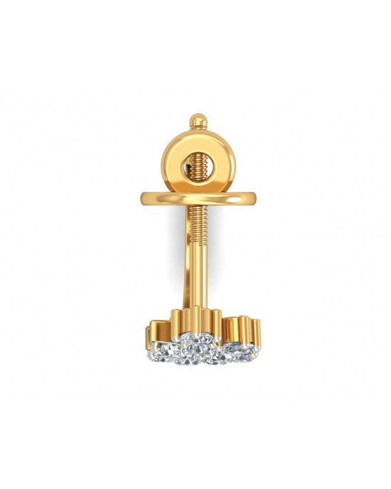 Femi Diamond Half Bali earrings in gold Femi Diamond Half Bali earrings in gold