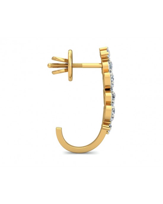 Femi Diamond Half Bali earrings in gold Femi Diamond Half Bali earrings in gold