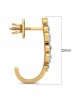 Femi Diamond Half Bali earrings in gold Femi Diamond Half Bali earrings in gold