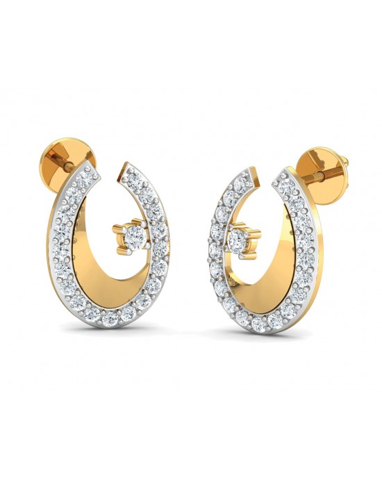 Wina Diamond Eartops in 14k Hallmarked Gold Wina Diamond Eartops in 14k Hallmarked Gold