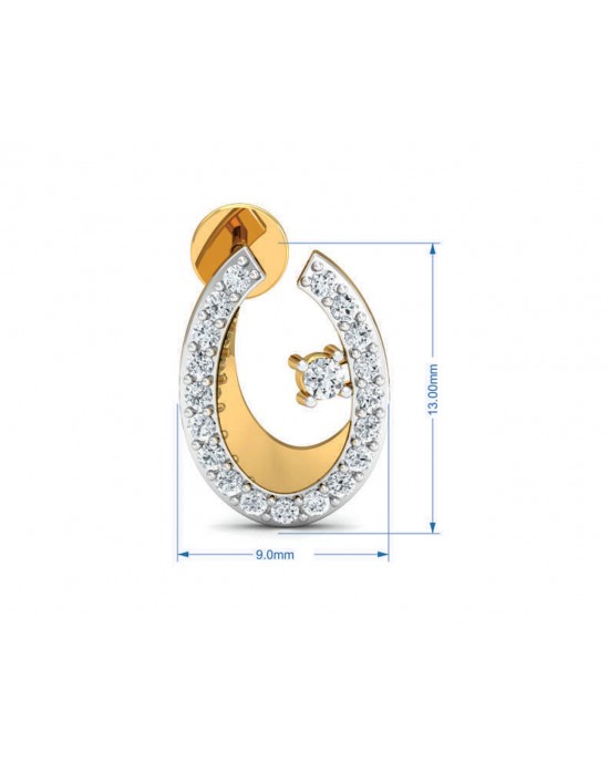 Wina Diamond Eartops in 14k Hallmarked Gold Wina Diamond Eartops in 14k Hallmarked Gold