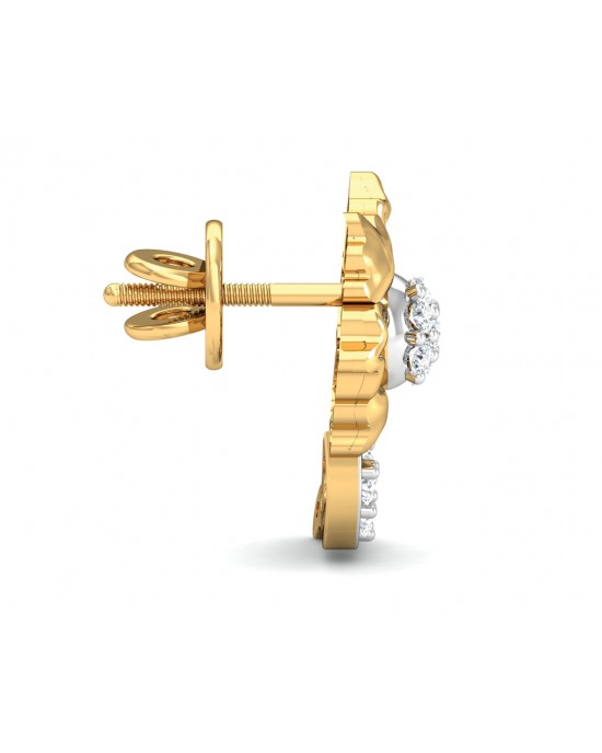 Flora Diamond Earrings in 14k Gold Flora Diamond Earrings in 14k Gold