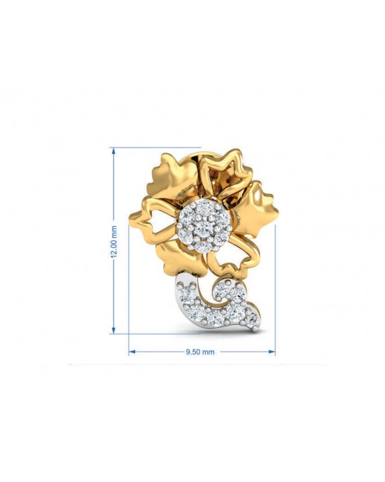 Flora Diamond Earrings in 14k Gold Flora Diamond Earrings in 14k Gold