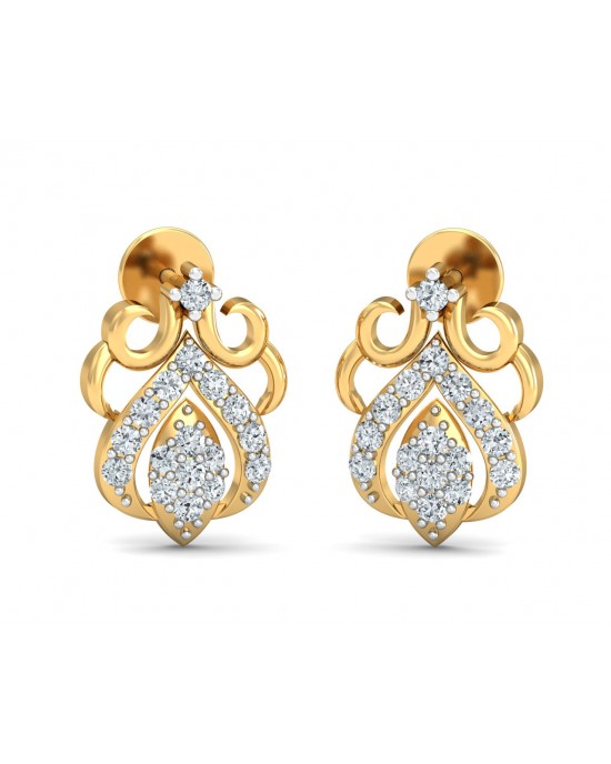 Reba Diamond Earrings in Gold Reba Diamond Earrings in Gold