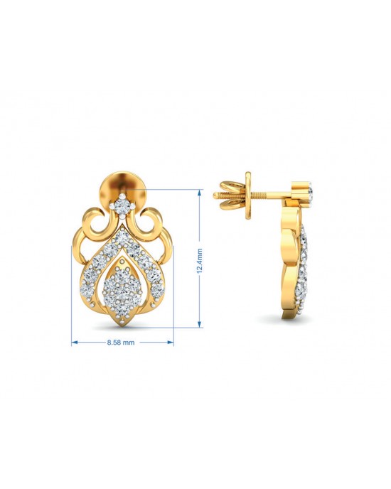 Reba Diamond Earrings in Gold Reba Diamond Earrings in Gold