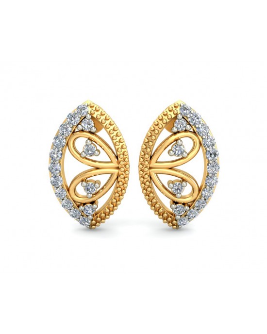 Tara Diamond Earrings In Gold Tara Diamond Earrings In Gold