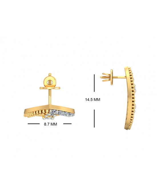 Tara Diamond Earrings In Gold Tara Diamond Earrings In Gold