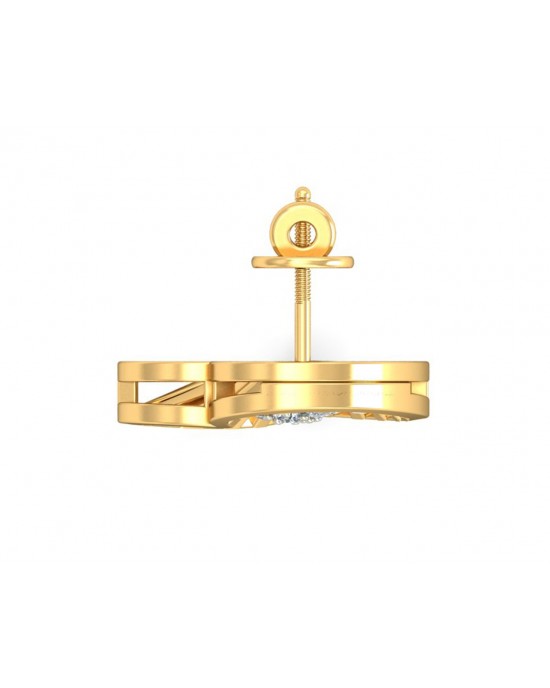 Urith Heart Earring in Gold with diamonds Urith Heart Earring in Gold with diamonds