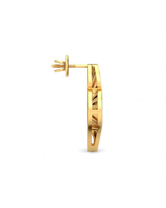 Urith Heart Earring in Gold with diamonds Urith Heart Earring in Gold with diamonds