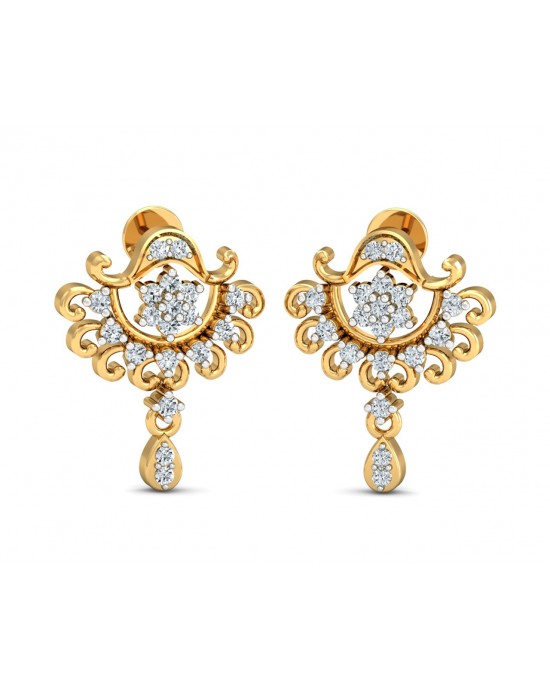 Tanvi Diamond Earrings in Gold Tanvi Diamond Earrings in Gold