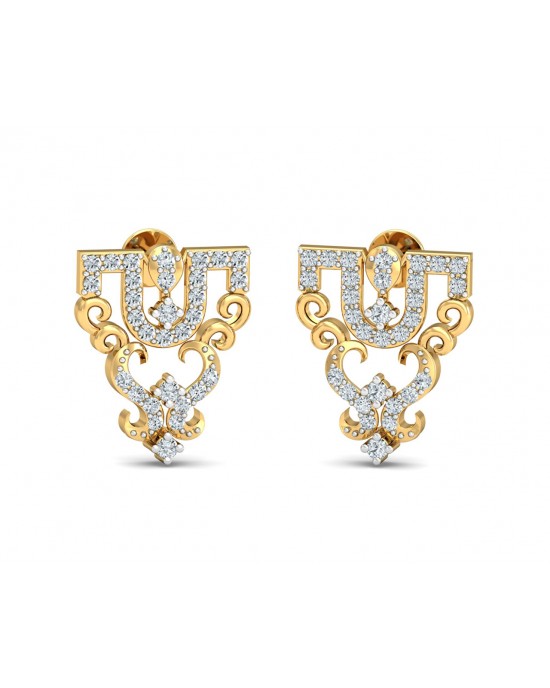 Tauri Diamond Earrings In Gold Tauri Diamond Earrings In Gold