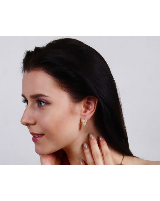 Tauri Diamond Earrings In Gold Tauri Diamond Earrings In Gold