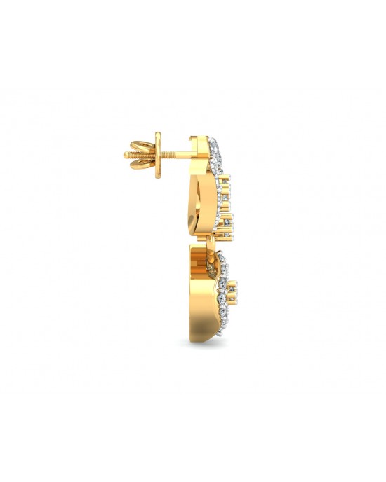 ULa Certified Diamond Earrings in Hallmarked Gold ULa Certified Diamond Earrings in Hallmarked Gold