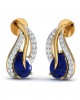 Sary Blue Sapphire & Diamond Earrings In Gold Sary Blue Sapphire & Diamond Earrings In Gold