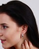 Sary Blue Sapphire & Diamond Earrings In Gold Sary Blue Sapphire & Diamond Earrings In Gold