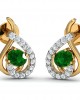 Sely Emerald & diamond earrings in hallmarked gold Sely Emerald & diamond earrings in hallmarked gold