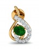 Sely Emerald & diamond earrings in hallmarked gold Sely Emerald & diamond earrings in hallmarked gold