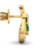 Sely Emerald & diamond earrings in hallmarked gold Sely Emerald & diamond earrings in hallmarked gold