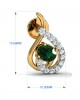 Sely Emerald & diamond earrings in hallmarked gold Sely Emerald & diamond earrings in hallmarked gold