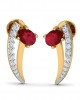 Tory Ruby & Diamond Earring in Gold Tory Ruby & Diamond Earring in Gold