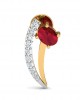 Tory Ruby & Diamond Earring in Gold Tory Ruby & Diamond Earring in Gold