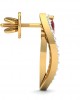 Tory Ruby & Diamond Earring in Gold Tory Ruby & Diamond Earring in Gold