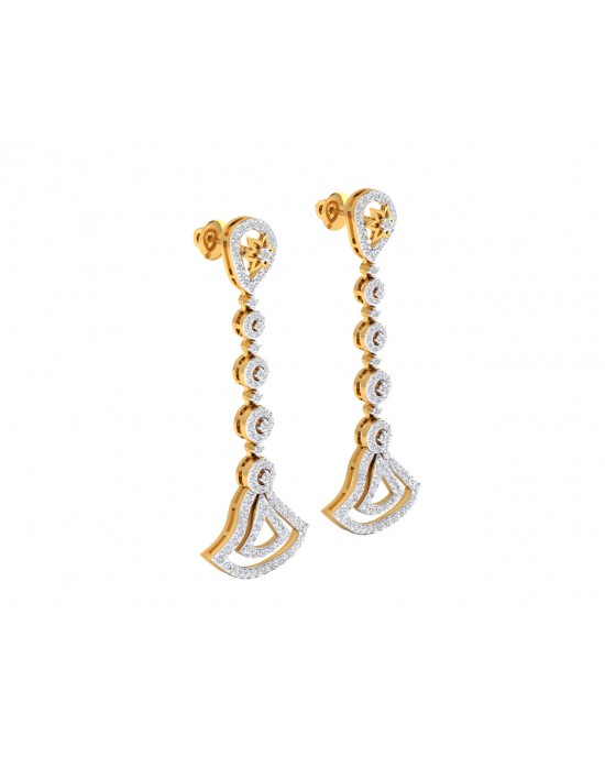 Eesa Diamond Dangle Earrings in gold Eesa Diamond Dangle Earrings in gold