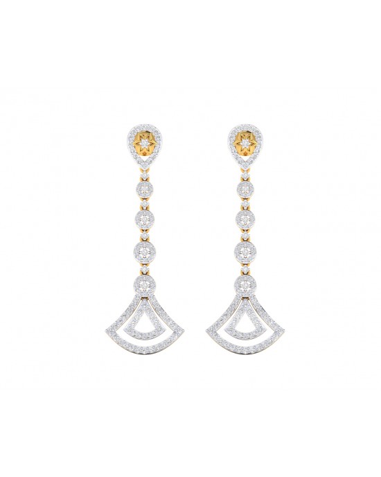 Eesa Diamond Dangle Earrings in gold Eesa Diamond Dangle Earrings in gold