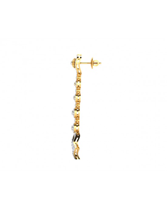 Eesa Diamond Dangle Earrings in gold Eesa Diamond Dangle Earrings in gold