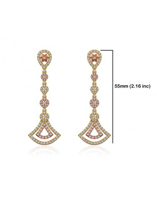 Eesa Diamond Dangle Earrings in gold Eesa Diamond Dangle Earrings in gold