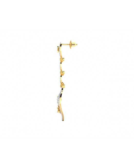 Ulrike Diamond dangle drop earrings in gold Ulrike Diamond dangle drop earrings in gold