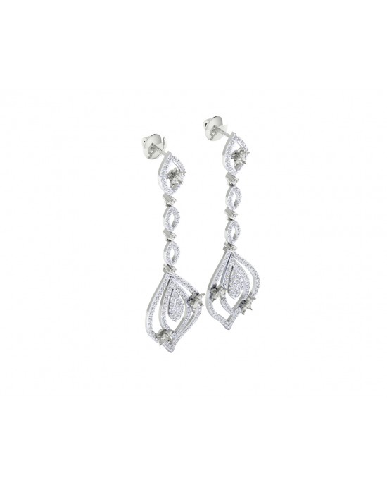 Ulrike Diamond dangle drop earrings in gold Ulrike Diamond dangle drop earrings in gold