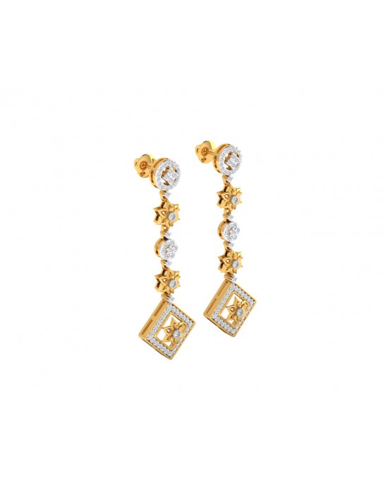 Talor Diamond Dangle drop earrings in Gold Talor Diamond Dangle drop earrings in Gold